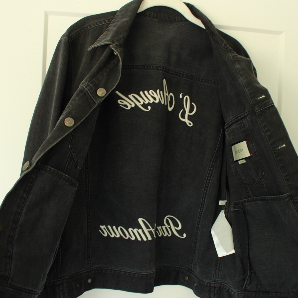 GUCCI “Blind For Love” Embroidered Denim Jacket — RARE - Picture 13 of 16